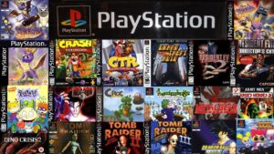 A collection of PS1 games