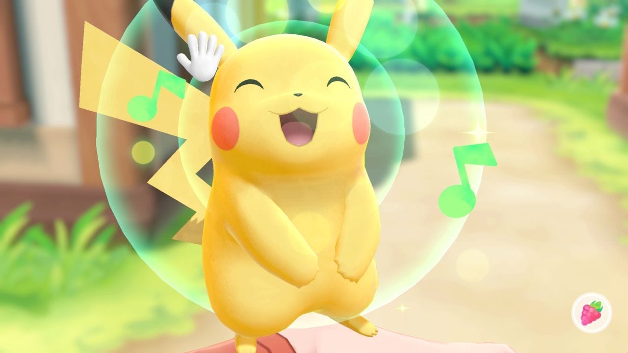 Pikachu smiling
