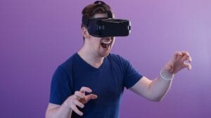 man in vr headset