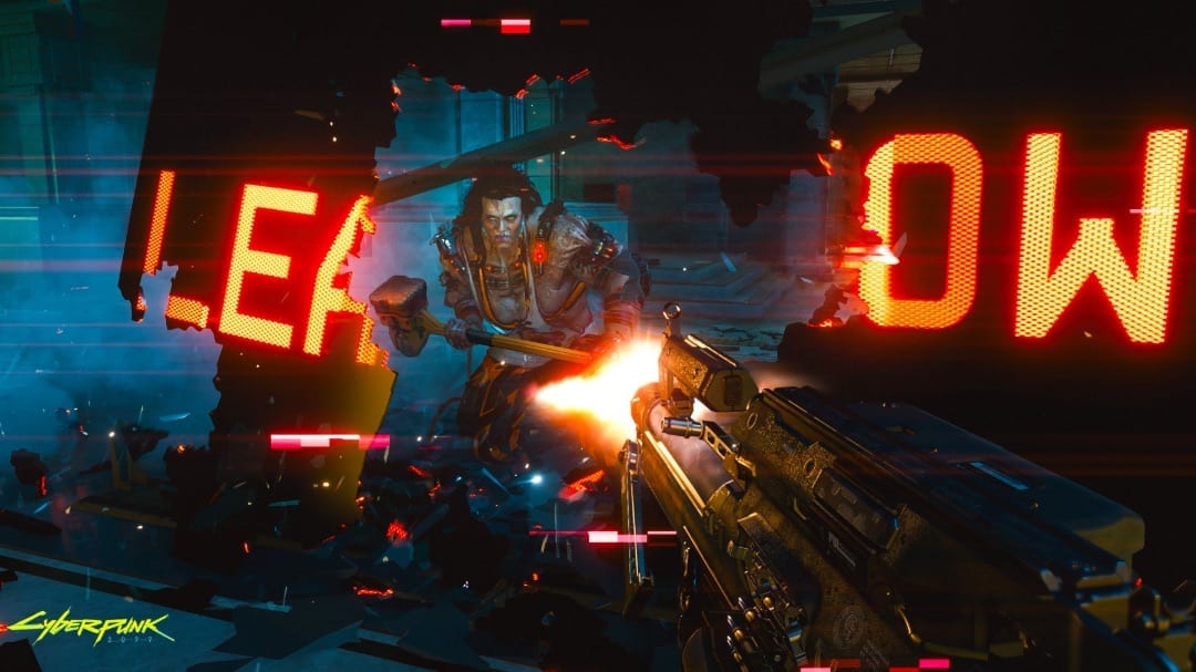 Image of boss fight from Cyberpunk 2077