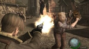RE 4 battle