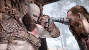 Kratos and Artreus in God of War
