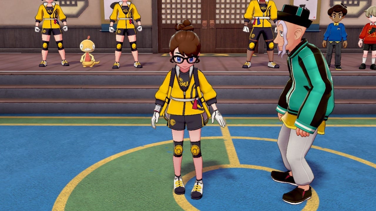 Character from Pokemon Expansion Pass with hair tied in a ponytail