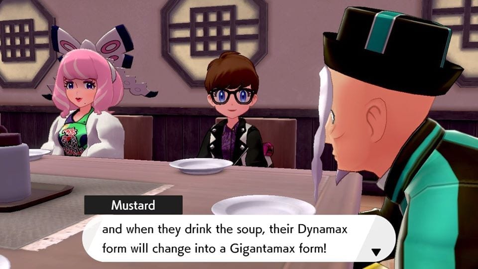 Player learning about G Max Soup