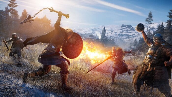 Vikings battle with flames in AC Valhalla