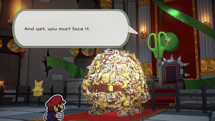 Goomba made up of paper friends