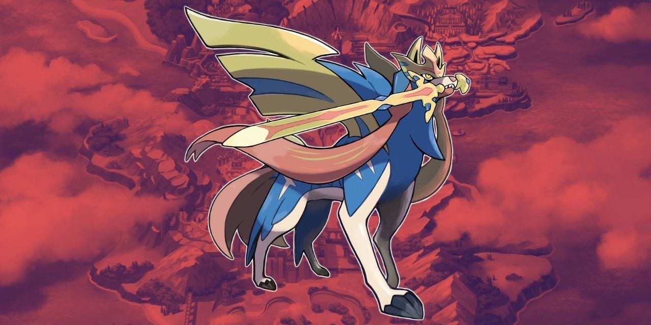 Zacian against Galar backdrop