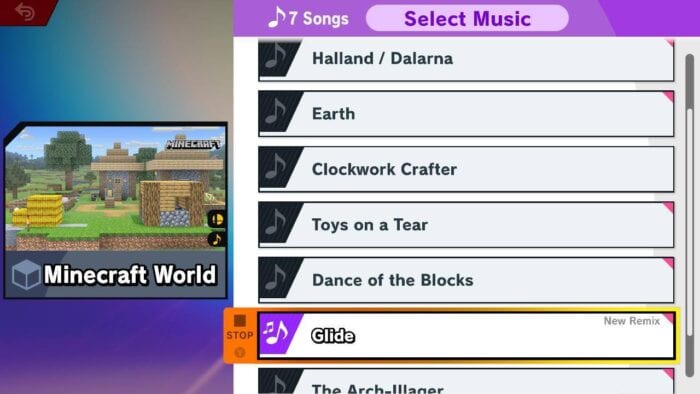 Menu screen of Super Smash Bros