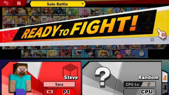 "Ready to Fight" title screen in smash