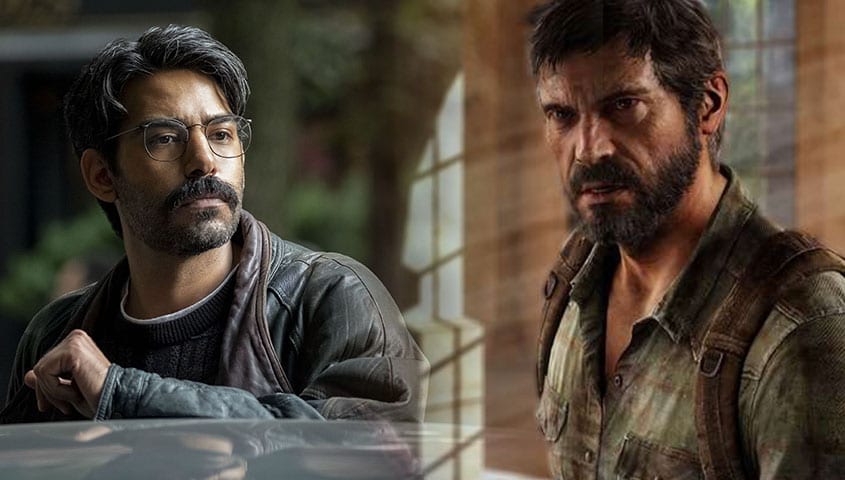 Rahul in Bly Manor next to Joel in The Last of Us