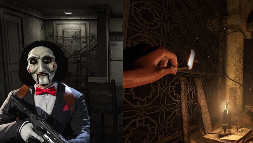 Compilation of horror game images