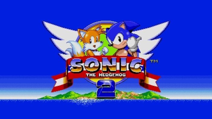 The intro screen for Sonic 2
