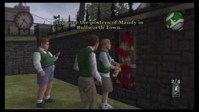 School kids vandalising in Bully