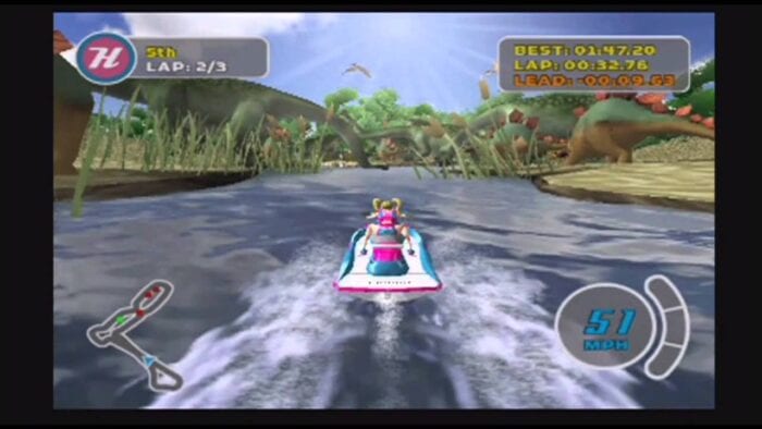 Woman racing in Splashdown 2