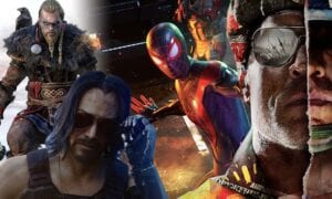 Blended image of games releasing in november/december 2020