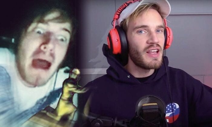 Old image of pewdiepie alongside recent one