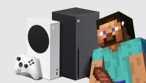 Xbox console next to Steve in Smash