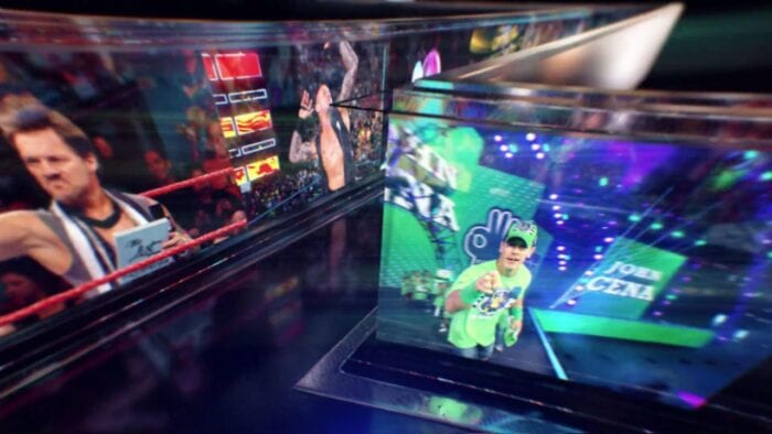Wrestling characters on screen
