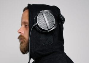 Model in Ninja hoodie