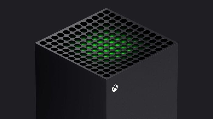 A shot of the top of the Xbox Series X