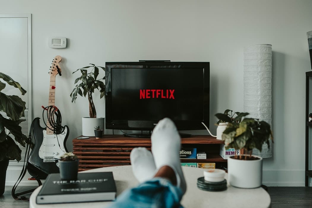 Netflix logo on a tv screen
