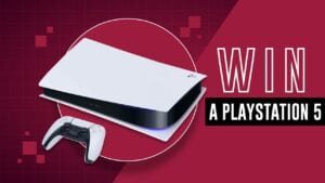A competition image to win a PlayStation 5