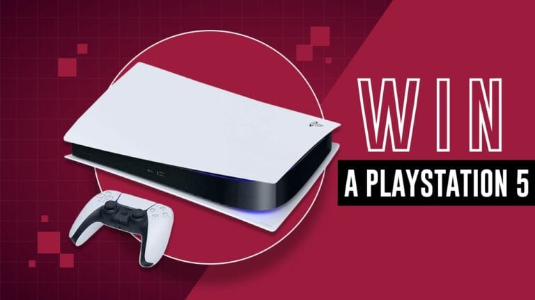 A competition image to win a PlayStation 5