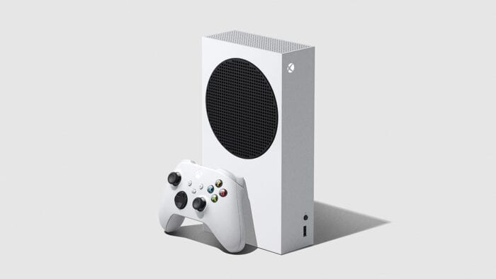 An image of the Xbox Series S by itself on a white background