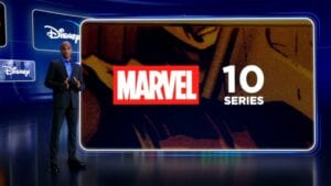 image from disney investor meeting, introducting 10 marvel movies