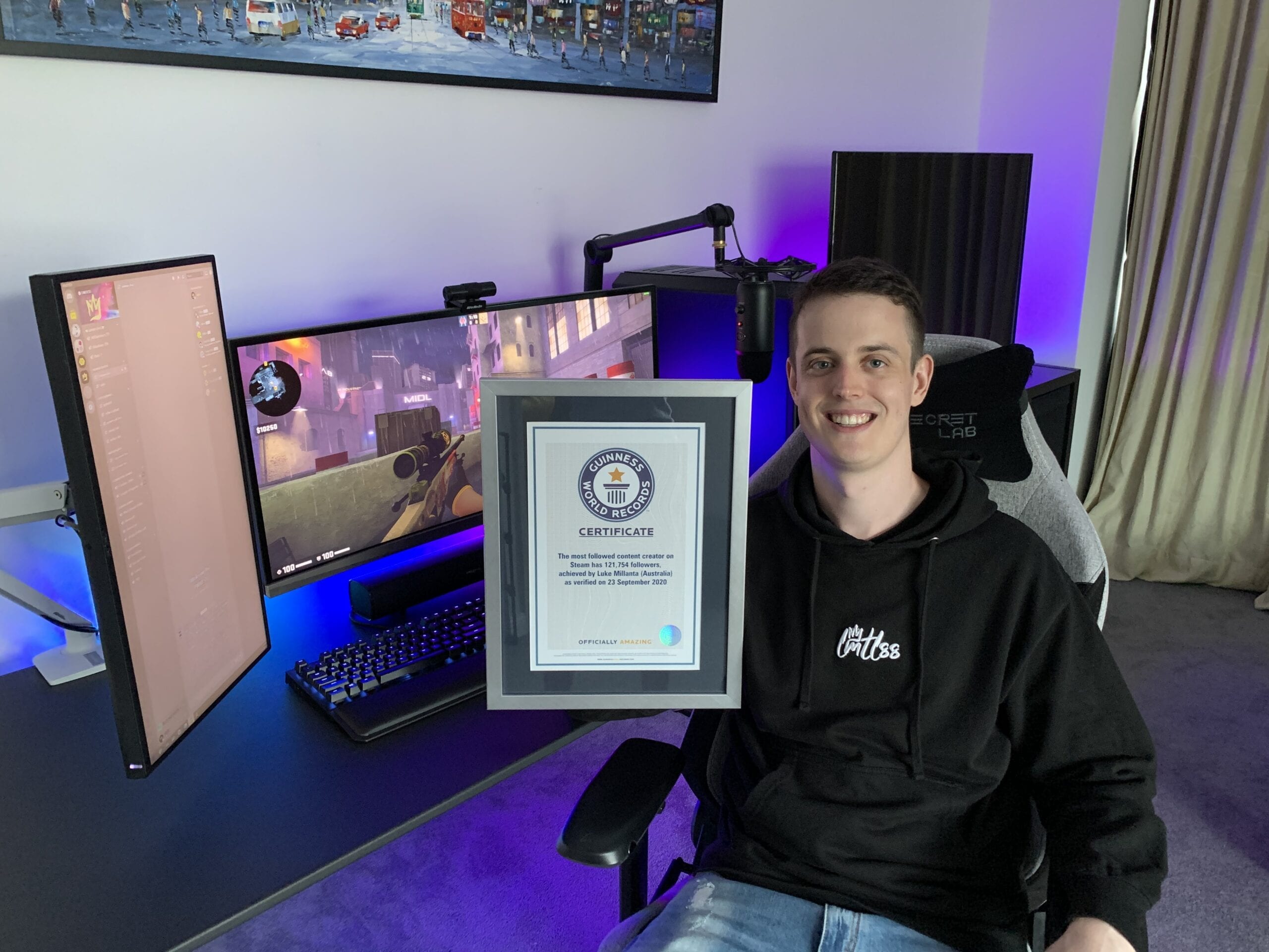 Luke Millanta as photographed by Guinness World Records
