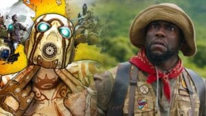 Image from Borderlands next to image of Kevin Hart