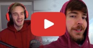 YouTubers PewDiePie and MrBeast