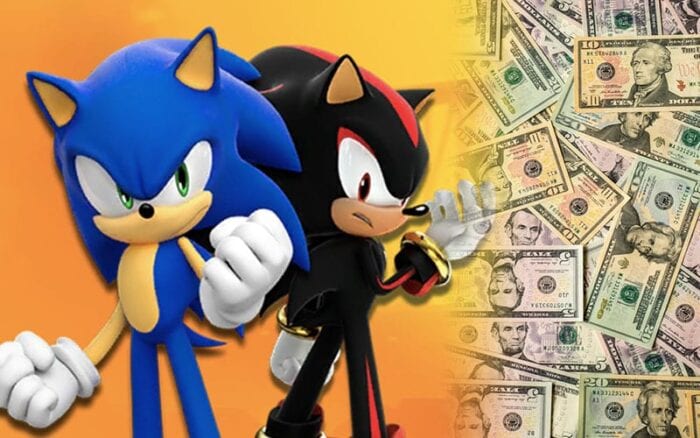 Sonic next to lots of dollars