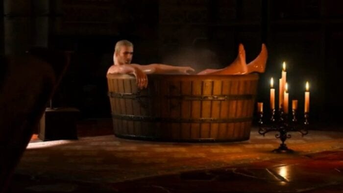 geralt bathtub scene the witcher