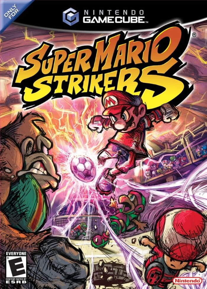 super mario strikers box art