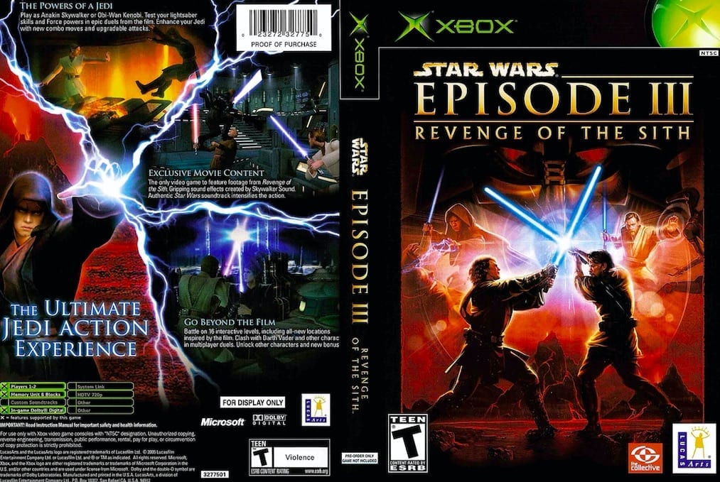 revenge of the sith game box