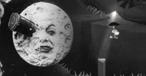 a trip to the moon movie image next to game image