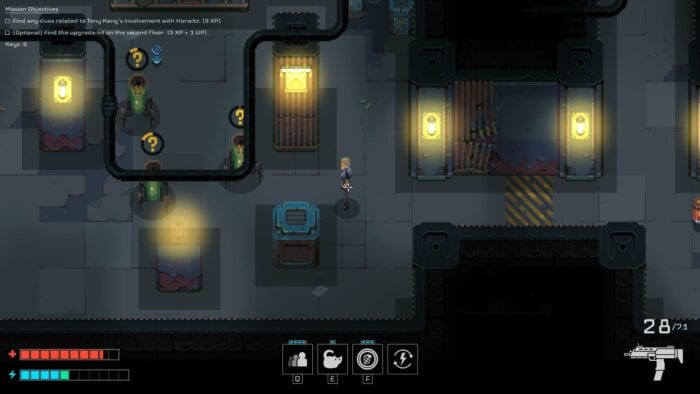 sneaking around in a level