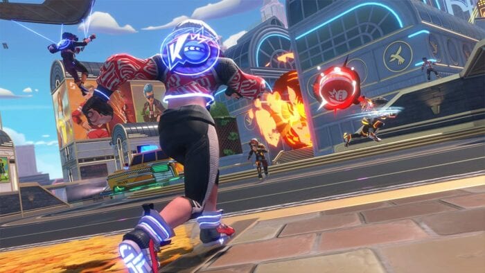 An image from Knockout City showing somebody running