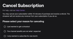 twitch cancel screen
