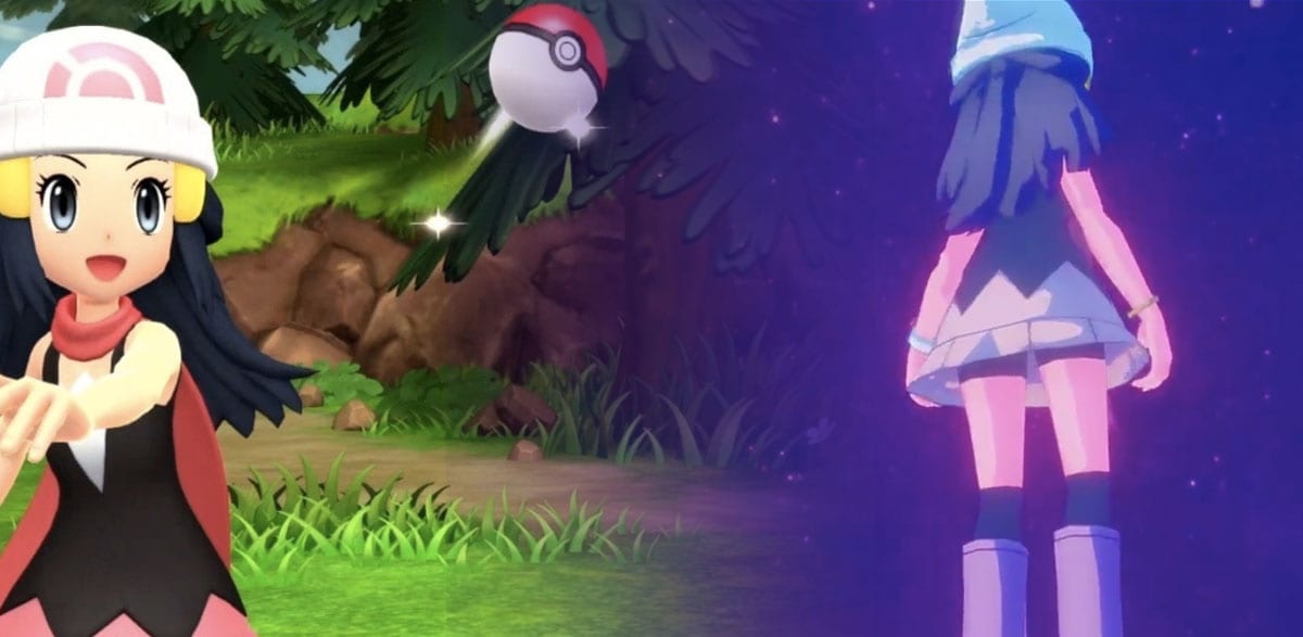 fan diamond pearl remake next to original