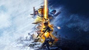 A promotional image showing off the game Scavengers