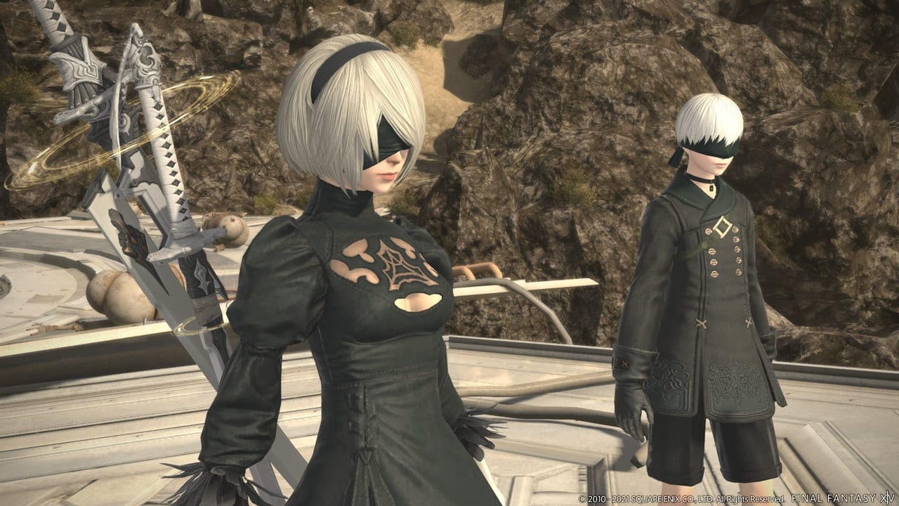 An image from the NieR raid series in FFXIV