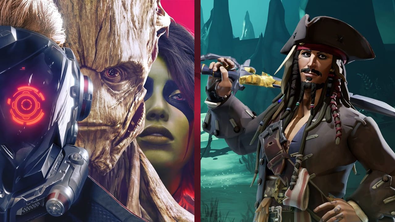 Guardians of the Galaxy and Sea of Thieves Jack Sparrow