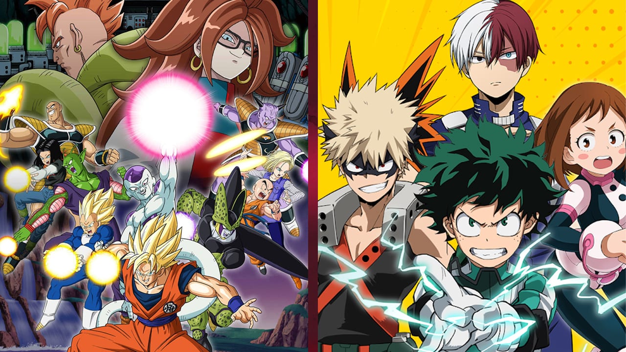 Dear Maria goes with every anime intro (showing off imagery from Dragon Ball Z and My Hero Academia)