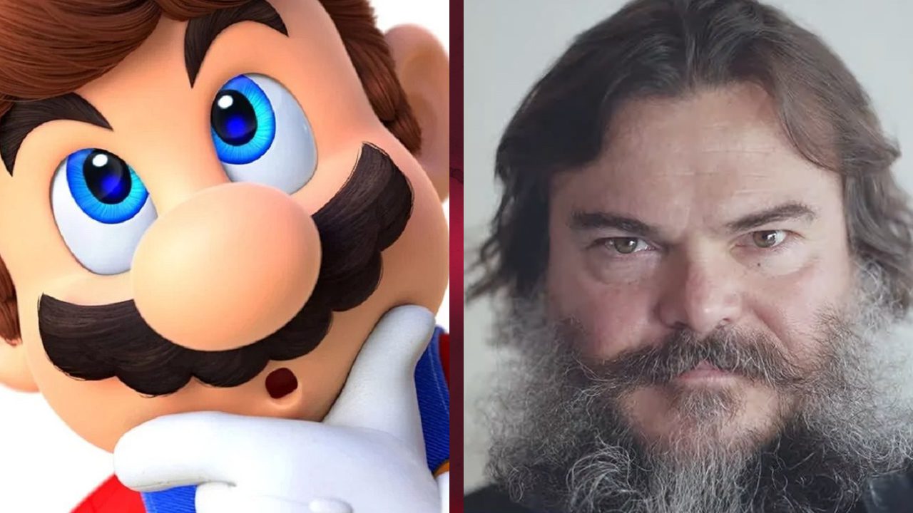 Mario film cast showing Mario and Jack Black